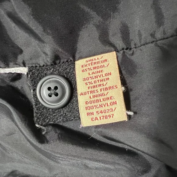 Old Navy Wool Field Coat 7 Pocket Black Small - Picture 13 of 13